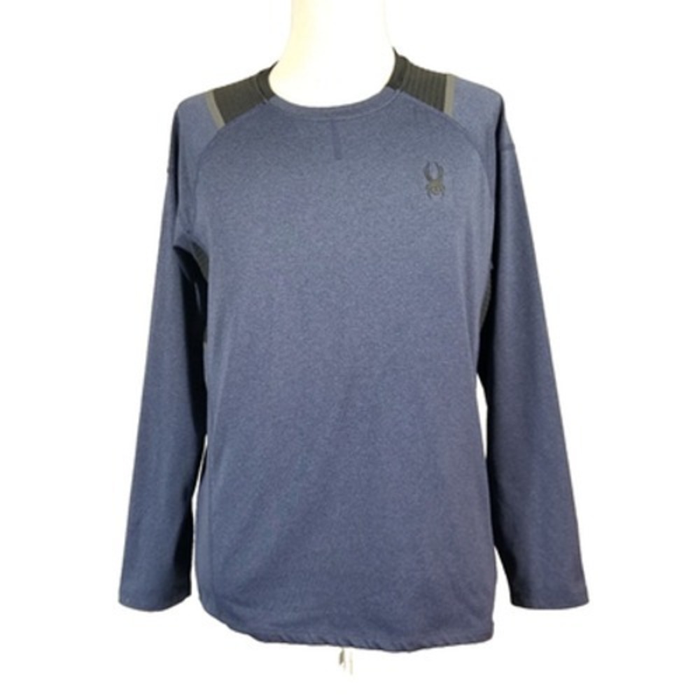 Spyder Active shirt sweater men's medium blue long sleeve outdoor running